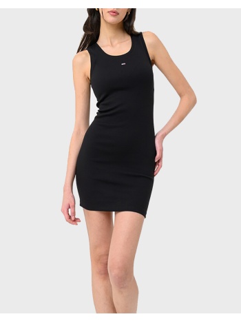tommy jeans tjw essential rib bodycon ext dw0dw20674-bds