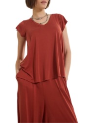 namaste μπλουζα arluna ss0726006-henna firebrick