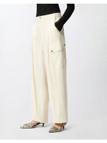 pinko rosalin pantalone cotone fluid 106278a2er-c03 biege