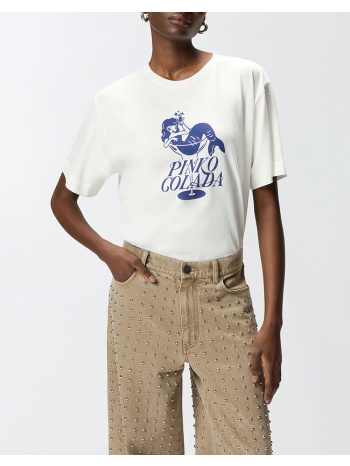 pinko strepitoso t-shirt jersey st c 105526a33n-ze1 white