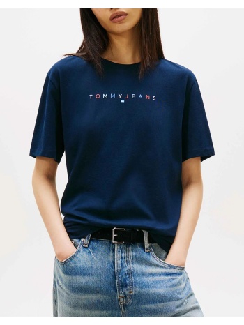 tommy jeans tjw rlx color linear ss tee ext dw0dw22784-c1g