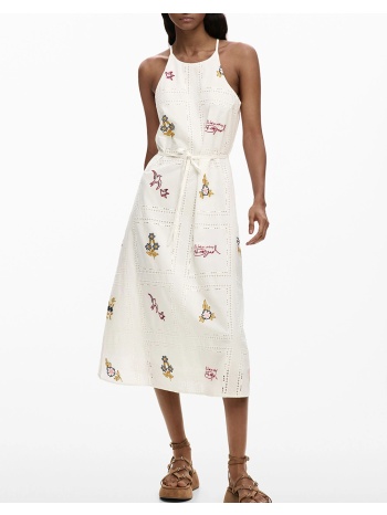 desigual vest_bohi φορεμα γυναικειο 26swvw41-1000 white