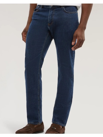 trussardi 5 pocket 370 close - blue flat stone wash denim