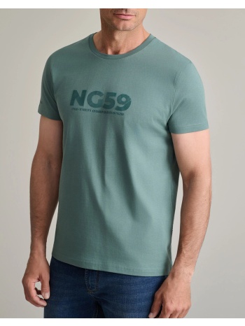 navy&green μπλουζα λαιμοκοψη 24tu.346/3r-green bay