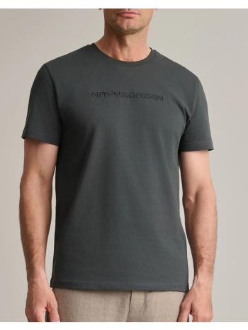 navy&green μπλουζα λαιμοκοψη 24tu.346/7r-deepest green mixed