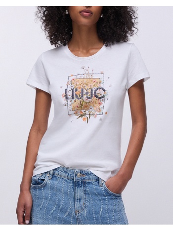 liu jo white_wa6j12_t-shirt moda m/c μπλουζα γυναικειο