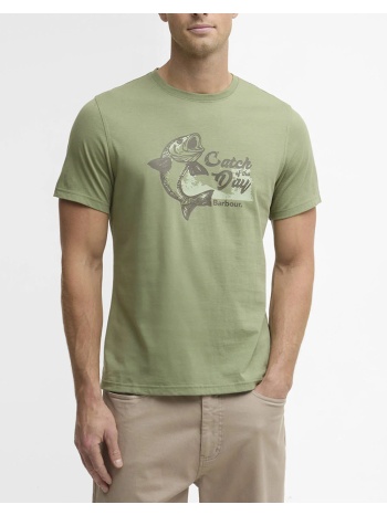 barbour μπλουζα t-shirt κ/μ mts1561-brgn34.5 green