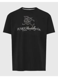 funky buddha μπλούζα κοντό μανίκι και τύπωμα fbm013-023-04-black black