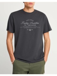 funky buddha μπλούζα κοντό μανίκι και τύπωμα fbm013-024-04-anthracite darkgray