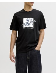 jack&jones jjhonolulu shape tee ss crew neck ln 12288088-black black