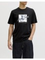 jack&jones jjhonolulu shape tee ss crew neck ln 12288088-black black