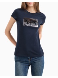 armani exchange t-shirt 8nytdlyj73z-8534 navyblue