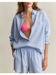 gant υποκαμισο μμ rel stripe seersucker bd shirt rel stripe seersucker bd shirt 3gw4300615-424 skybl