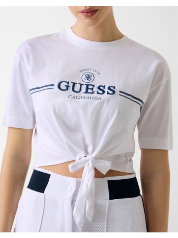 guess cn ss bow t-shirt μπλουζα γυναικειο v6gi20k3509-g011