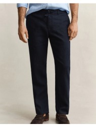 gant παντελονι reg linen ds pants reg linen ds pants 3g1504040-433 darkblue