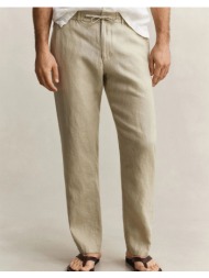 gant παντελονι reg linen ds pants reg linen ds pants 3g1504040-200 sandybrown