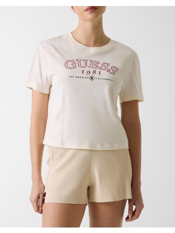 guess arianna ss cn boxy t-shirt μπλουζα γυναικειο