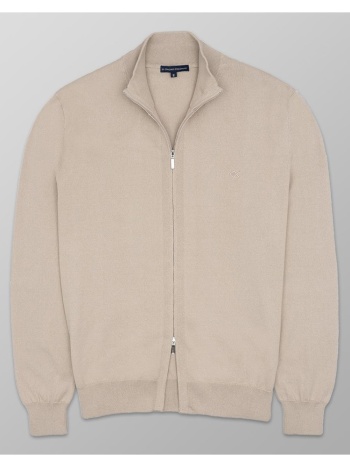 oxford company cardigan zip 100%cotton πλεκto