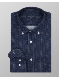 oxford company button down πουκαμισο m163-bz10.01-01 darkblue