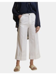 la martina παντελονι woman wide leg pants hd poplin 3lmwct002-00001 white