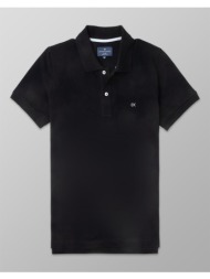 oxford company polo km slim fit 100% βαμβακι μπλουζα p513-pz00.18-18 black