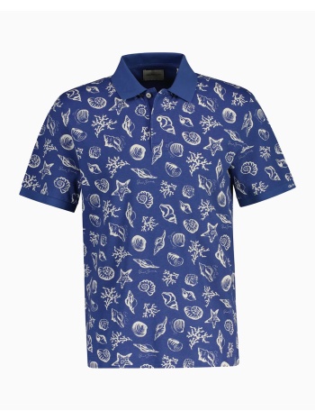 gant μπλουζα κμ aop ss polo 3g2014109-432 blue