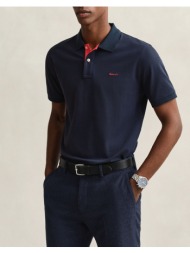 gant μπλουζα κμ reg contrast pique ss polo 3g2062026-433 darkblue