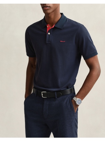 gant μπλουζα κμ reg contrast pique ss polo 3g2062026-433