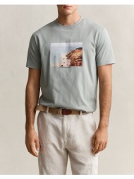 gant μπλουζα κμ scenery graphic ss tshirt 3g2003437-10 lightgray