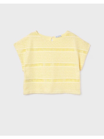 mayoral τοπ απομιμηση crochet 06022-034 lightyellow