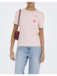 only onlpolly reg s/s pocket top box jrs 15317989-pale lilacsparkling strawberry lilac