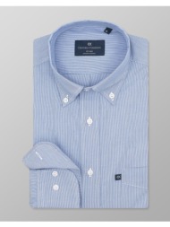 oxford company button down πουκαμισο m124-bz10.01-01 cyan