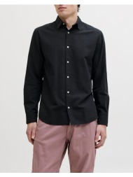 jack&jones jjebreeze linen blend shirt l/s sn 12288595-black black