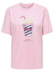 only onlburst s/s popcorn top box jrs 15343431-romance roseshakeit pink