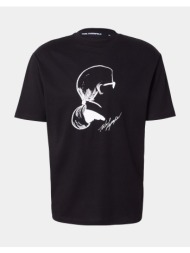 karl lagerfeld t-shirt crewneck 755146-562224-990 black