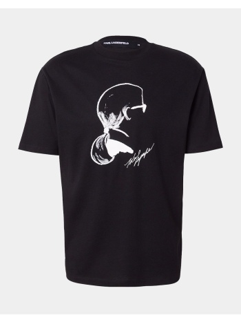 karl lagerfeld t-shirt crewneck 755146-562224-990 black