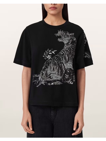 all saints pounce lisa tee w076je-black black