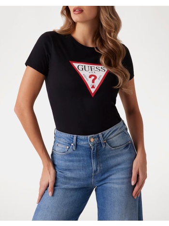 guess ss cn original tee μπλουζα γυναικειο w1yi1bi3z14-jblk
