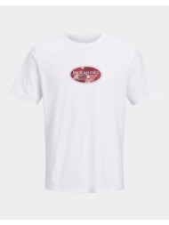 jack&jones jormontauk front tee ss crew neck fst 12297890-bright white white