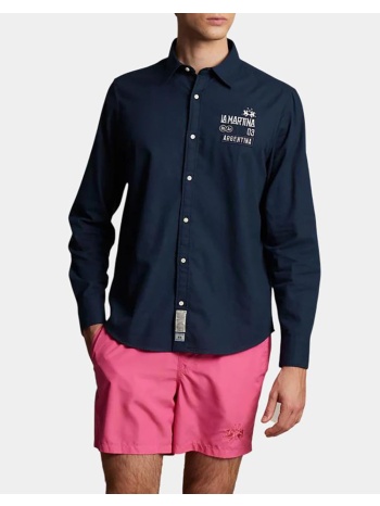 la martina πουκαμισο μμ man shirt l/s light cotton lin