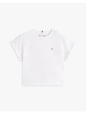 tommy hilfiger essential top ss kg0kg08970-2y-7y-ybr white