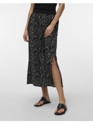vero moda vmeasy joy maxi slit skirt wvn ga 10302047-blackdana black