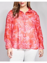 parabita πουκάμισο φλοράλ εμπριμέ ημιδιάφανο chiffon 012610500407-004 mixed