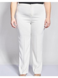 parabita παντελόνι κοστουμιού tailored κρεπ σε ίσια γραμμή 012610208963-009 offwhite