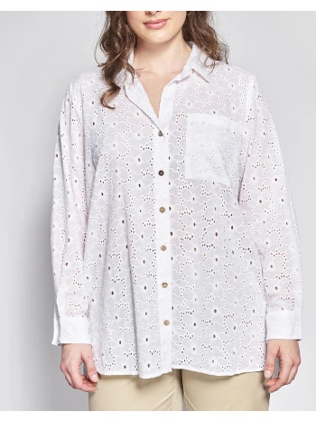 parabita πουκαμίσα βαμβακερή μπροντερί 012610509819-001