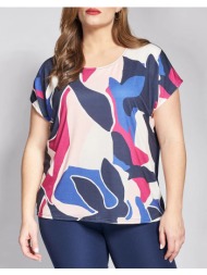 parabita μπλούζα με όψη γεωμετρικό εμπριμέ 012610100216-003 mixed