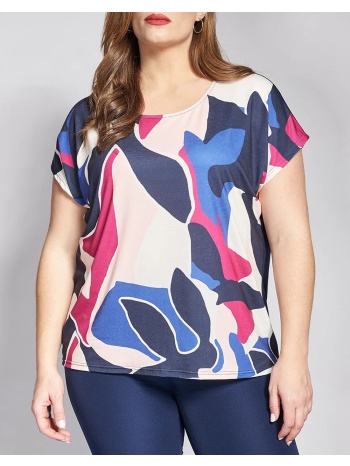 parabita μπλούζα με όψη γεωμετρικό εμπριμέ 012610100216-003