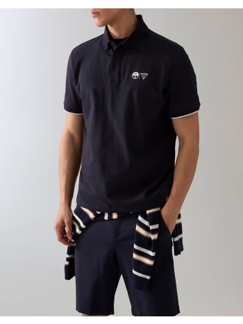 guess guessxns - ss mini logo polo μπλουζα ανδρικο