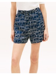 tommy hilfiger ess linen pull on short ww0ww49637-0gy navyblue