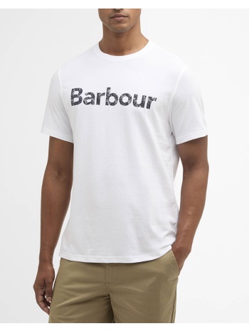 barbour μπλουζα t-shirt κ/μ mts1560-brwh11 white